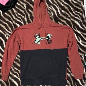 Under Armour Red and Black Sweater with Bold Design